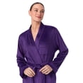 thumbnail image 5 of Aria Women's Stretch Velour Long Sleeve Wrap Sleepwear Robe with Pockets, Sizes XS-5X, 5 of 6
