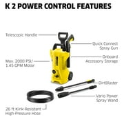 Karcher K2 Power Control, Pressure Washer, Max 2000 PSI, 26 ft. Hose, Spray Gun, 2 Spray Wands - 1.45 GPM