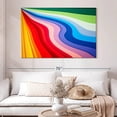 thumbnail image 2 of Elephant Stock Abstract Rainbow Colors Wall Art - Horizontal Canvas Wall Art - Living Room Wall Decor - Abstract Canvas - Red And Turquoise Decor - 51" x 34", 2 of 8