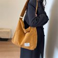 thumbnail image 2 of Bolsos de hombro de pana 2024, moda para mujer, estilo informal, estilo universitario, bolsos de mano de diseñador de gran capacidad con múltiples bolsillos, 2 of 5