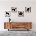 thumbnail image 6 of HFDF Wild Animal Silhouette Canvas Wall Art Decor Elk Wolf Bear Eagle Prints Painting Peeling Paint Wood Texture Background for Living Room Decoration Kids Nursery set of 4 Panels 10x8inch Unframed, 6 of 6