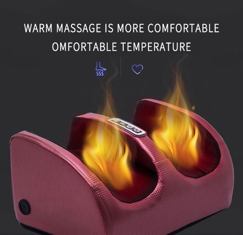 Miserwe Acupressure foot massager with heating, electric foot massager, calf massager with massage rollers, deep kneading circulation, the best gift for family, Christmas present