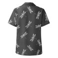 thumbnail image 5 of WEAIXIMIUNG Journey T Shirts for Women Tank Women Casual Blouses Button Down Shirts Colorful Long Sleeve Shirt Print Tops Loose Collar Splice T Shirts, 5 of 5