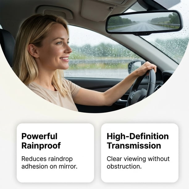 Pegativa a Prueba de Lluvia Del Espejo Retrovisor Del Coche para el Espejo Retrovisor Del Coche, Instalación Peel-And-Stick, Materiales Resistentes Al Clima, 2 Piezas