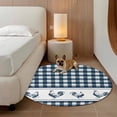 thumbnail image 2 of Farmhouse Blue Plaid Round Area Rug 3Ft Washable Small Circle Rugs for Kitchen Entryway, Vintage Country Cock Checkered Non-Slip Carpet Floor Mats Indoor Outdoor Carpet Runner Aesthetic Home Decor, 2 of 8