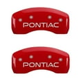 thumbnail image 5 of MGP 4 Caliper Covers Engraved Front & Rear Pontiac Red finish silver ch Fits select: 2004-2005 PONTIAC BONNEVILLE GXP, 5 of 6