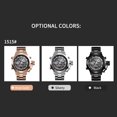 thumbnail image 2 of Skmei 1515 Men Quartz Watch Professional 3Atm Water Resistant Double Display Double Movements Gmt Time Multifunctional Luminous Digital Watch Silvery, 2 of 7