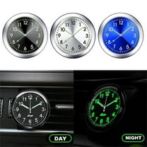 LmnLft Magnetic Dashboard Analog Clock - Luminous Stick-On Car Clock for Motorcycle & Truck, Universal Vent Mount with Non-Slip Base