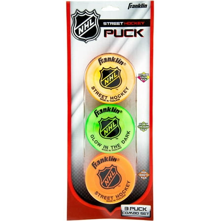 - Franklin Sports NHL Street Hockey Puck Combo, 3-Pack