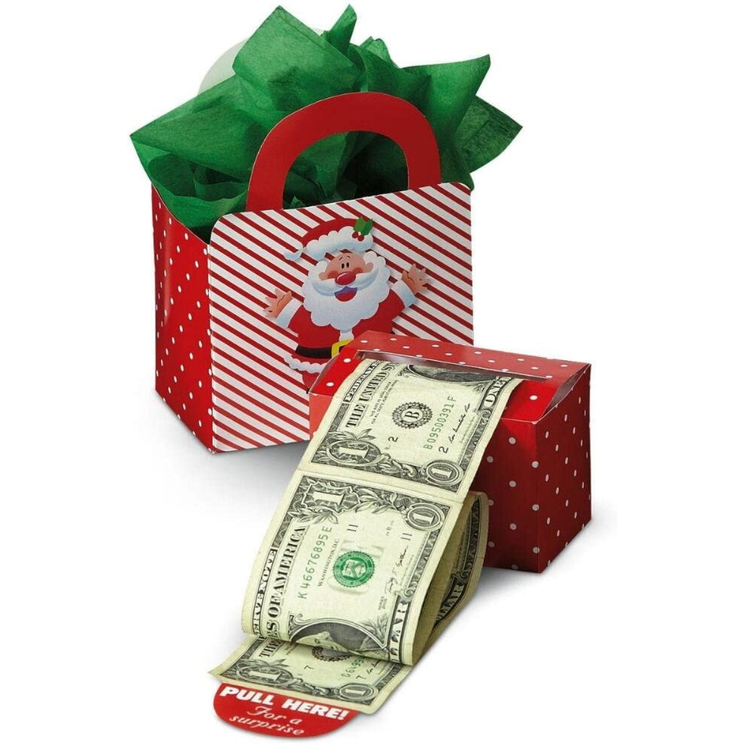 Happy Santa Money Dispenser & Gift Bag Set, Christmas Money Dispenser