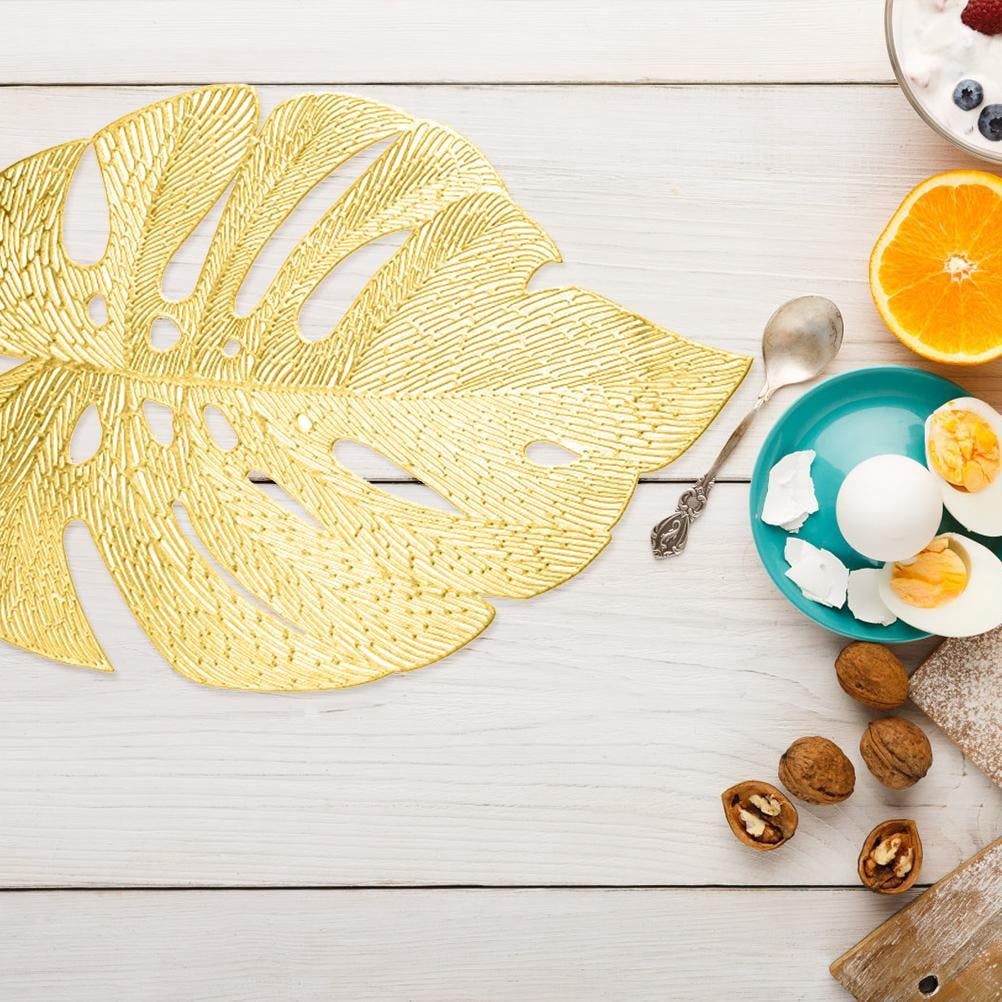 Abenow 6 Pcs Leaf Placemat for Kitchen 