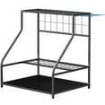 thumbnail image 2 of Deck Box Garden Tool Organizer,3-Tier Yard Tool Storage Rack,with Hooks for Long-Handled,Broom,Shovel,Outdoor Storage Box, 2 of 8