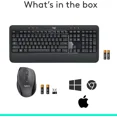 thumbnail image 2 of Logitech MK540 Advanced Wireless Keyboard and M705 Mouse Combo for Mac, Windows, 2.4 GHz Unifying USB-Receiver, Multimedia Hotkeys, 3-Year Battery Life, for PC, Laptop [Ships in White Box], 2 of 7