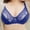 Dark Blue, variant on Inleife Womens Bras No Wire Fashion Comfortable Woman's Lace Beauty Back Strap Wrap Plus Size Bra