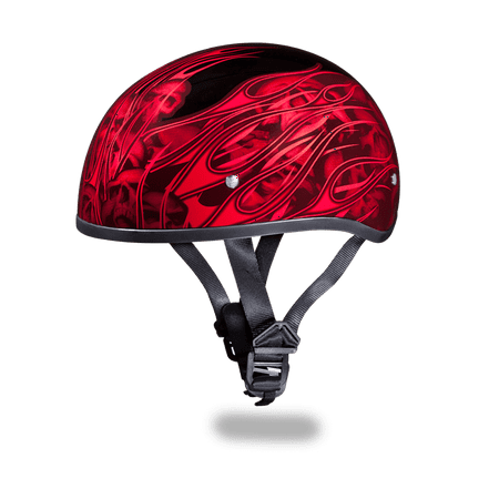 Daytona Helmets Slim Line Skull Cap D.O.T. Approved Half Shell Motorcycle Helmet