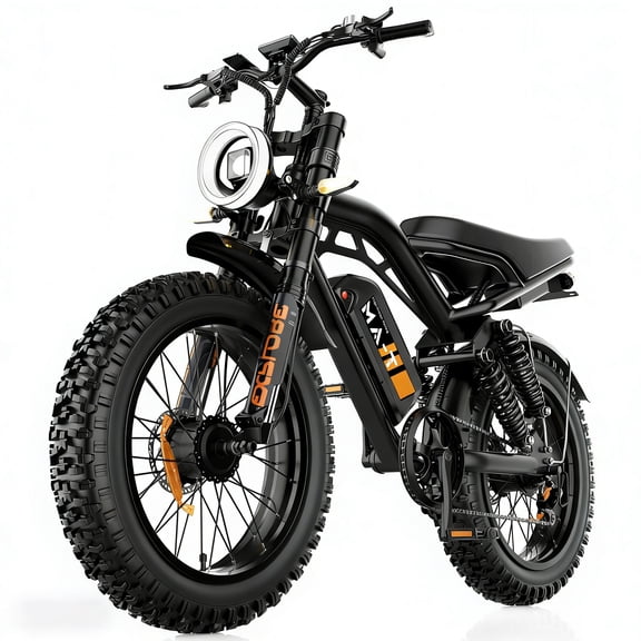 20" Dual Motor Electric Bike, Peak 1500W Electric Bike for Adults, 32Mph Electric Mountain Bicycles, 48V 15.6Ah Battery Ebike UL 2849, Full Suspension, Shimano 7 Speed
