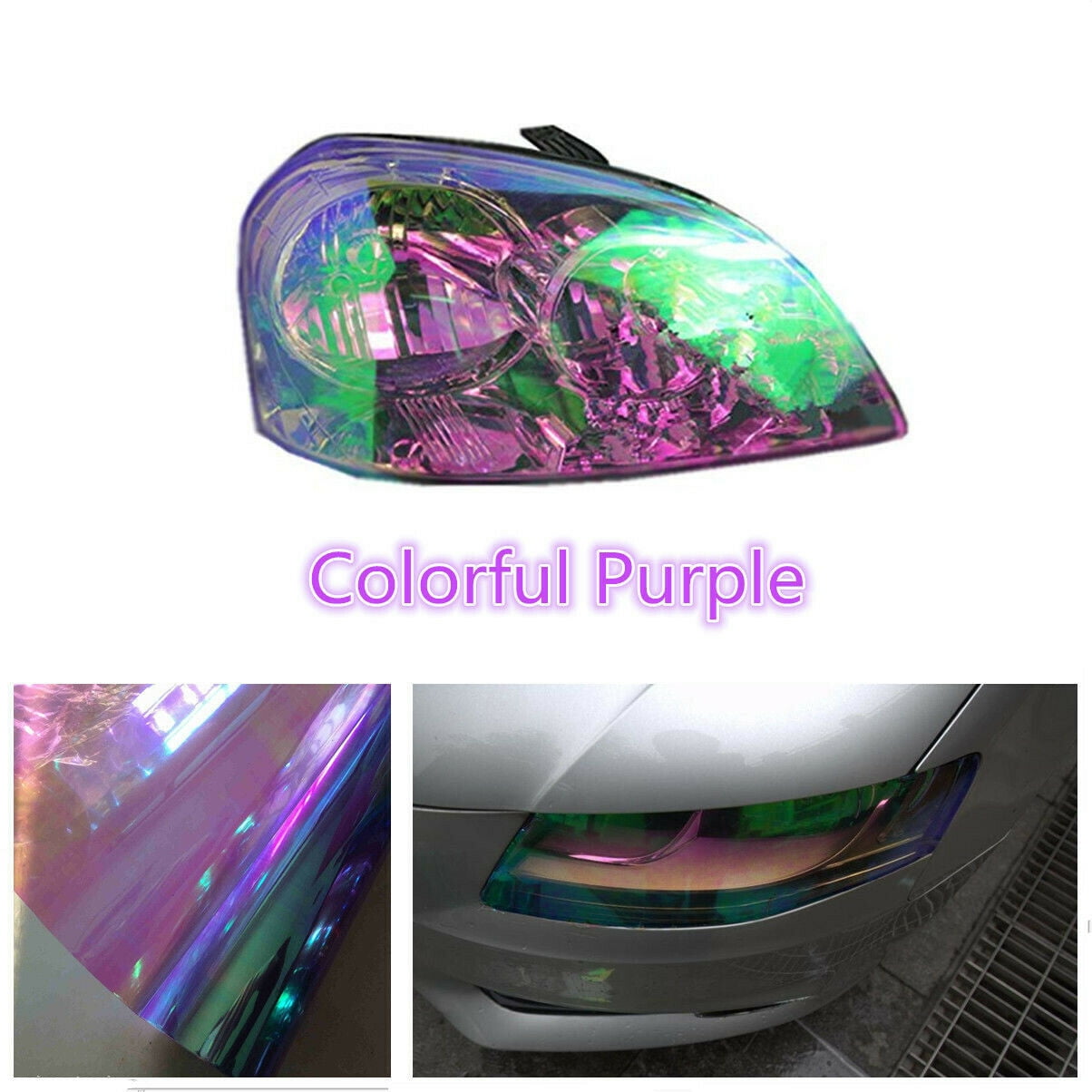 Self Adhesive Shiny Chameleon Headlights Tail Lights Fog Lights Films