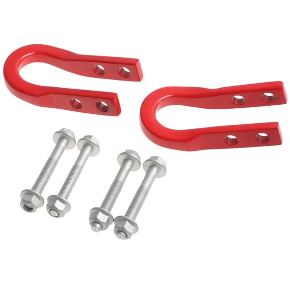 Red Front Tow Recovery Hooks Set for 15-20 Chevrolet Colorado GMC Canyon