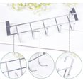thumbnail image 2 of Ganchos para gabinetes de alta calidad, percha multiusos cromada duradera para colgar sobre la puerta, ahorra espacio para armarios de baño, perchero perfecto en blanco porcelana (paquete de 2), 2 of 7