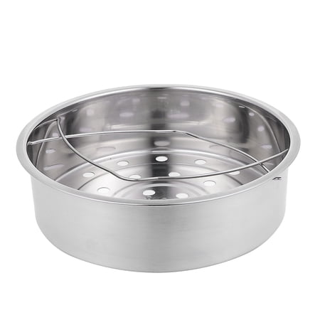 ROSENICE 1Pack Steaming Rack Stainless Steel Mesh Steamer Silver Round Kitchen Utensil 20.00X20.00X5.80CM