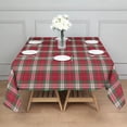 thumbnail image 3 of Red and Green Christmas Plaid Pattern Square Tablecloth,Waterproof Square Table Cover,Wipeable Spillproof Washable Table Cover for Home Kitchen Party Decor 42"X42"(107x107cm), 3 of 6