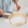 thumbnail image 3 of Household Flour Sifter Handheld Sieve Wooden Flour Strainer Sieve Baking Tool, 3 of 3