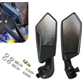 thumbnail image 1 of 2 PCS Motorcycle Rear View Mirrors, Reduce Blind Spot Adjustable Safety Reflective Side Mirror, M8 M10 Bolt Mount Modification Accessories, for Most Motorcycles Scooters ATVs (Black) -, 1 of 6