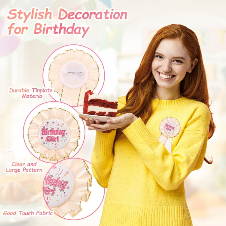 Birthday Girl Pin Kids 12 Pieces Happy Birthday Award Ribbon Birthday ...