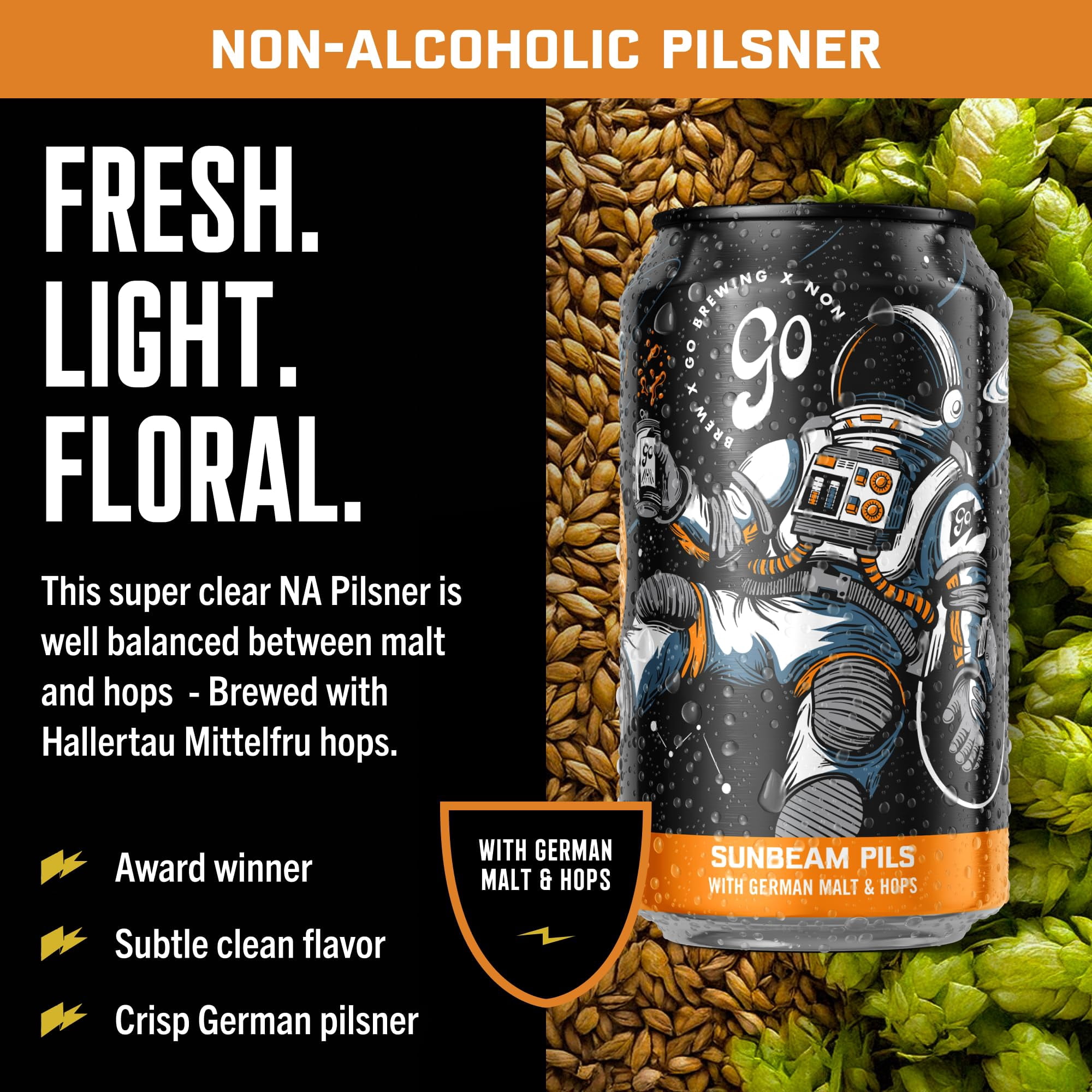 Go Brewing 12-Pack Non-Alcoholic Craft Beer Variety – NA Beer, Low-Calorie, Classic Ingredients, Light Beer & IPA Ideal for Any Occasion,  Non-Alcoholic, Alcohol Alternative Drinks, 12 oz