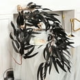 thumbnail image 2 of YFTDEF Artificial Hanging Willow Leaves Vine Twigs, 70.8 in, Fake Silk Black Leaf Ivy Fall Garland, Faux Greenery Indoor, Outdoor, Wedding, Birthday, Christmas Party Decor, 2 of 4