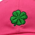 thumbnail image 5 of DALIX Four Leaf Clover Hat Baseball Cap St. Patrick's Day Cotton Caps Hot Pink, 5 of 7
