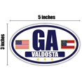 thumbnail image 3 of Flag of Georgia / American Flag Oval 3M Vinyl Bumper Sticker Decal | Navy & Gold Valdosta, GA Sticker Vinyl Decal, 3 of 3
