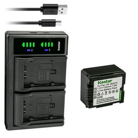 Kastar 1-Pack VW-VBG070 Battery and LTD2 USB Charger Replacement for Panasonic AG-HMC70U AG-HMC73MC AG-HMC80 AG-HMC83MC AG-HMC150 AG-HMC151E AG-HMC153MC AG-HMC155 AG-HMR10 AG-HMR10E