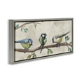 thumbnail image 4 of Stupell Industries Perched Songbirds on Branch Animals Painting Gray Floater Framed Canvas Art Print Wall Art, 25 x 11, 4 of 10