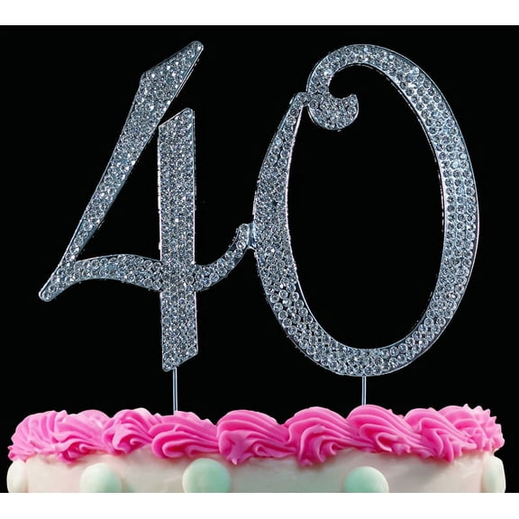 40th Birthday Cake Toppers Crystal Cake Topper 40 Anniversary Cake Toppers