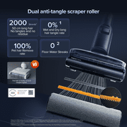 roborock F25 series Ultra Steam Wet Dry Vacuum Cleaner, 356°F Steam Mop & 187°F Hot Water Cordless Vacuum Mop All in One, Floor Washer with Blue Light, 194°F Self-Cleaning, 180° Lay-Flat