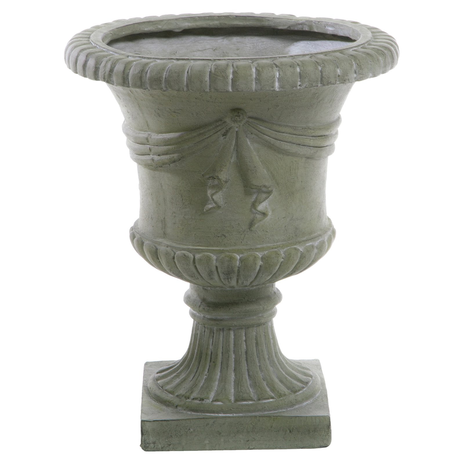 Antique Green 20.5 in. Stone Urn Planter by Best Selling Home Decor Furniture LLC