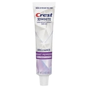 (2 pack) Crest Toothpaste, 3D White Brilliance Vibrant Peppermint Teeth Whitening Toothpaste, 2.4 oz