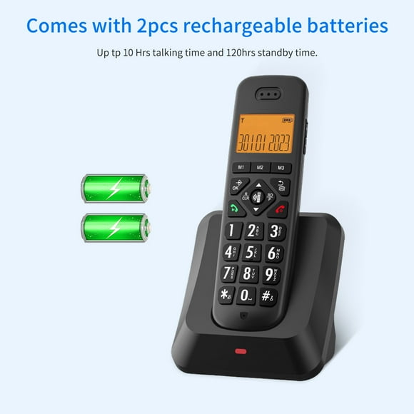Cordless telephone,13 Call Lines Display Call Mute With Buttons Call With Function 16 1.8inch Lcd Block Hands-free Mute Function 16 With Hands-free Calls Call Block Intercom Conference Lcd 3