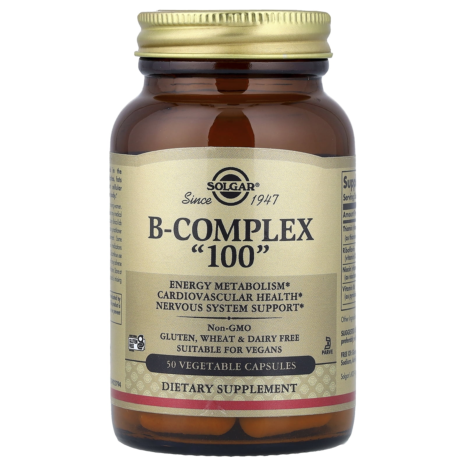Solgar B-Complex 100 - 50 Vegetarian Capsules