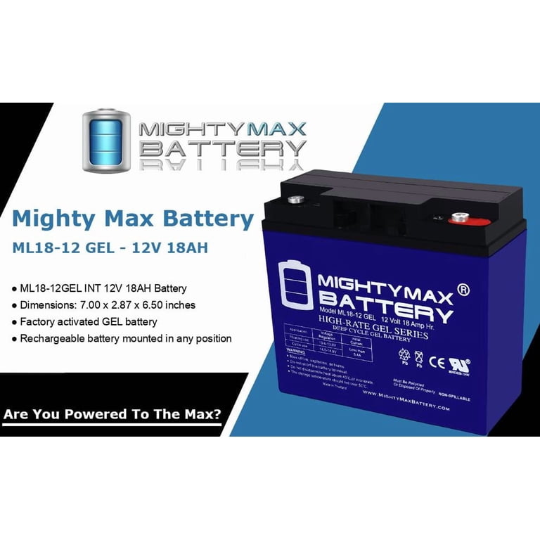 Mighty Max Battery 12V 18AH GEL Replacement Battery for Champion Generator 9000