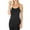 Black, variant on Womens Seamless Nylon Solid Cami Long Tank Top