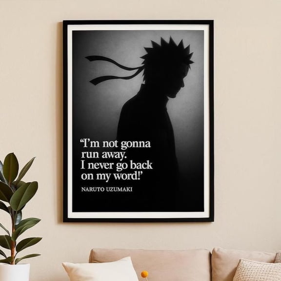 Anime Ninja Wall Art, Motivational Decor Poster, Size 24''x36''-Gategoo