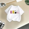 thumbnail image 5 of Toddler Shirts Kid Graphic Round Neck Short Sleeved Tops Summer Casual Wear Girls' Tops, Tees White 8 Years-9 Years, 5 of 5