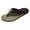 Khaki, variant on Men's Slip on Flip Flops Comfortable Cushion Walking Thong Sandals Outdoor Flat Beach Slides Lightweight Indoor Shower Slippers Beige Size 10