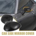 thumbnail image 2 of 2 Piezas Coche Exterior Lateral Espejo Cubierta Puerta Aleta Espejo Carcasa Negro, 2 of 7