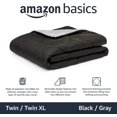 thumbnail image 3 of Basics - Cobija de edredón para cama individual/individual XL, reversible, de microfibra ligera para todas las estaciones, negro/gris, 3 of 26