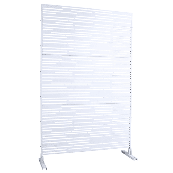 Outdoor & Indoor Metal Privacy Screen 76x48 Freestanding Decorative Fence Panel