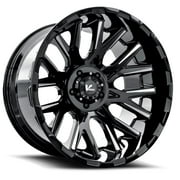 V Rock - VR10 Recoil Gloss Black/Milled Spokes Wheel (22x12"/6x5.5"/-44 Offset)