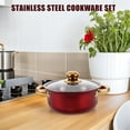 thumbnail image 4 of Beiled Red Non Stick Pots and Pans Set, 12-Piece, 4 of 9